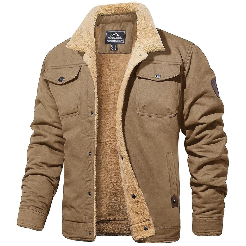 Cristobal | Chaqueta Militar Hombre Forro Borreguito Bolsillos