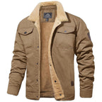 Cristobal | Chaqueta Militar Hombre Forro Borreguito Bolsillos