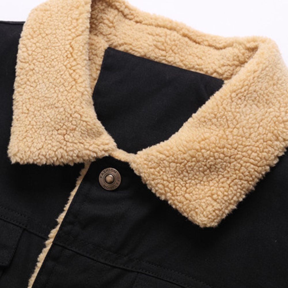 Cristobal | Chaqueta Militar Hombre Forro Borreguito Bolsillos