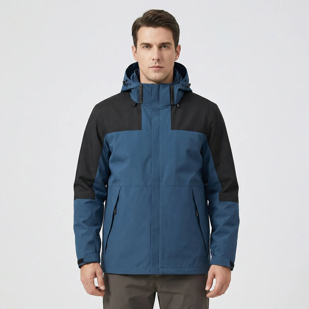 Lisandro | Chubasquero Impermeable Hombre con Capucha Cortavientos