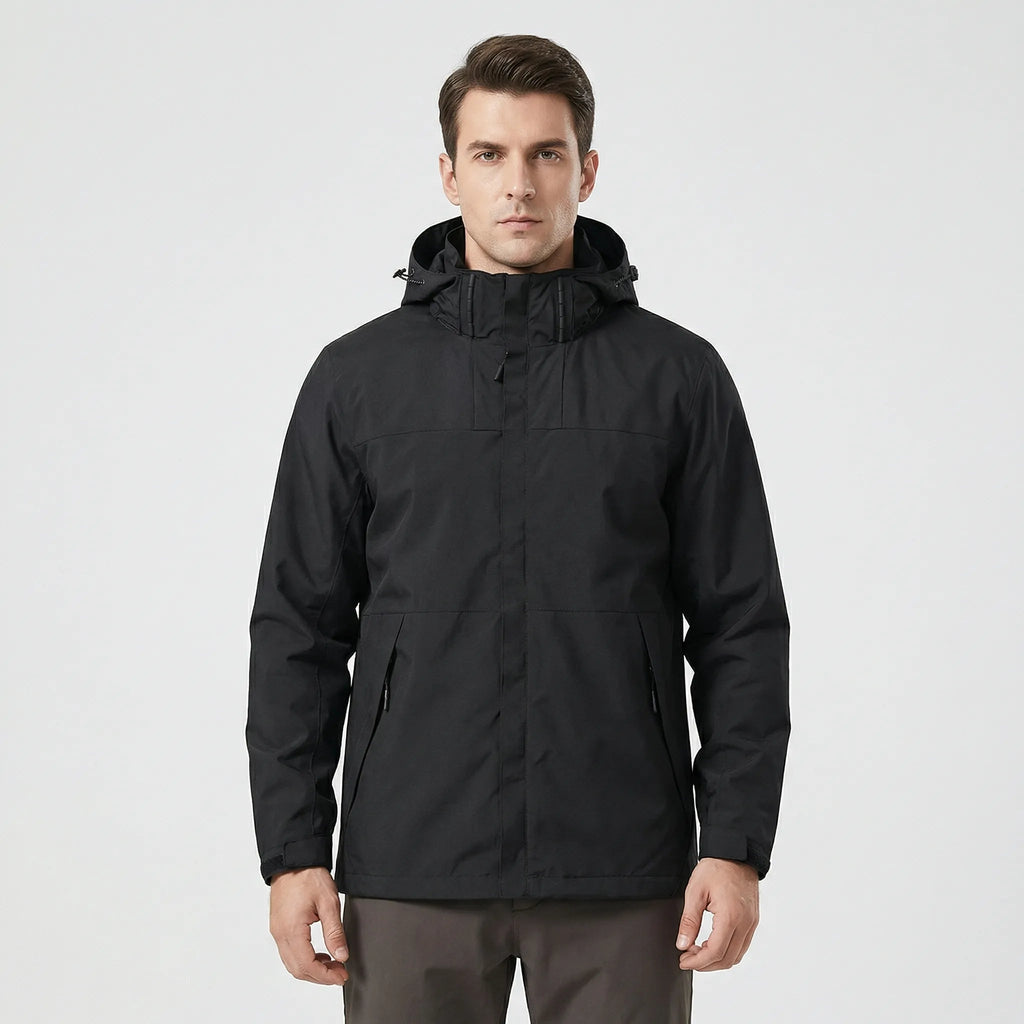 Lisandro | Chubasquero Impermeable Hombre con Capucha Cortavientos