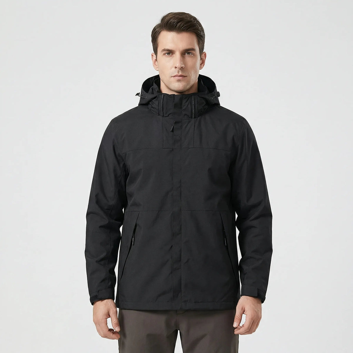 Lisandro | Chubasquero Impermeable Hombre con Capucha Cortavientos