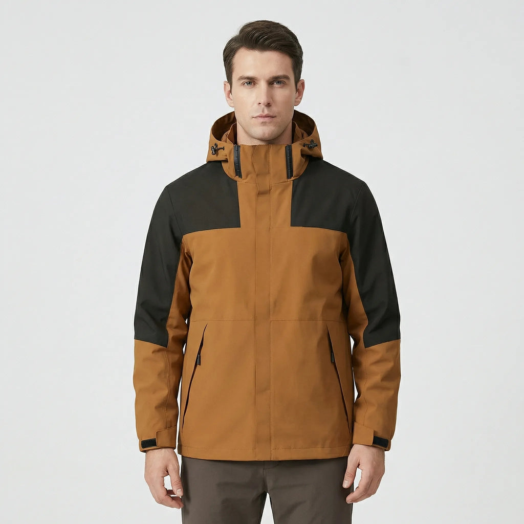 Lisandro | Chubasquero Impermeable Hombre con Capucha Cortavientos