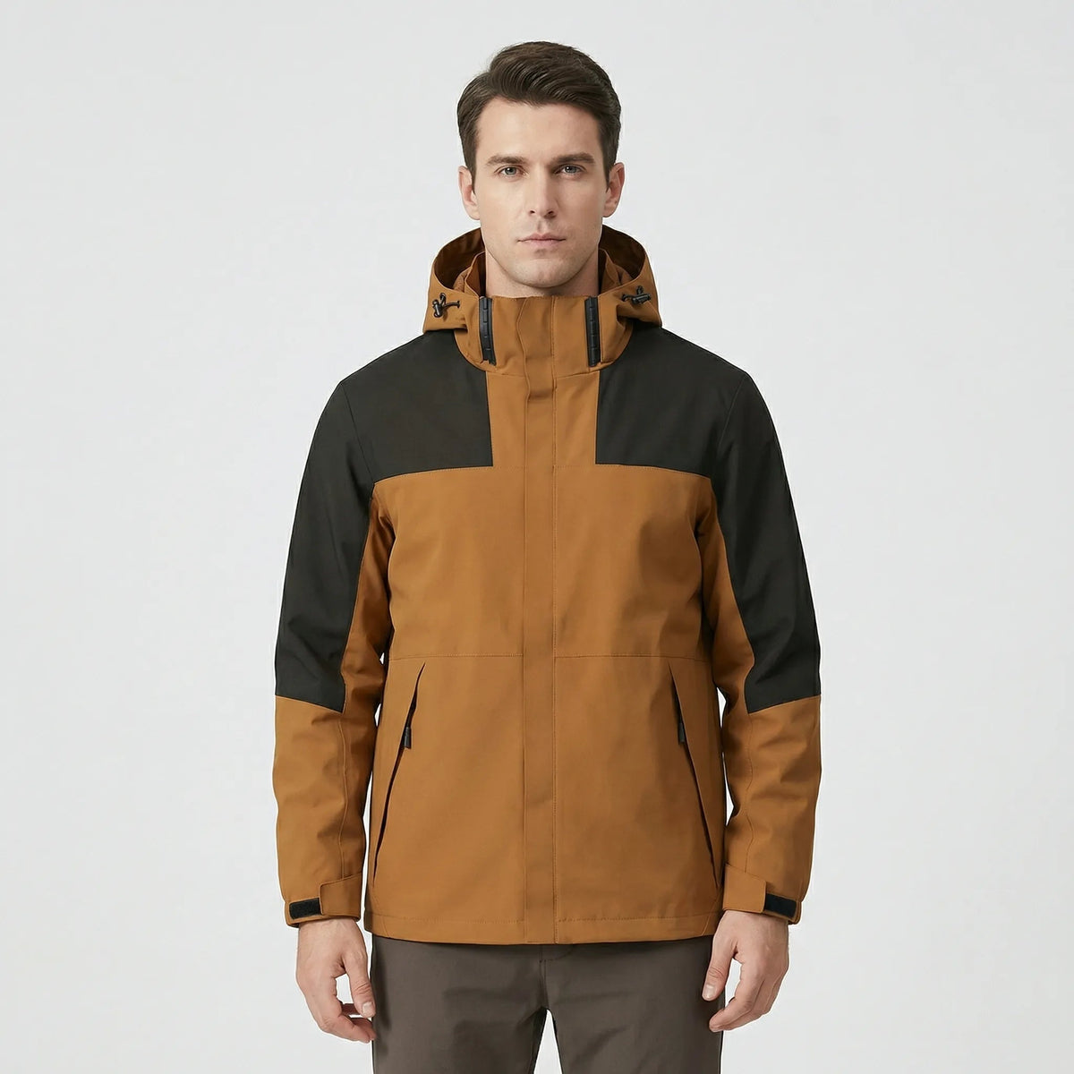 Lisandro | Chubasquero Impermeable Hombre con Capucha Cortavientos