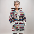 Teresa | Jersey de Rayas Mujer con Capucha Largo Punto
