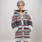 Teresa | Jersey de Rayas Mujer con Capucha Largo Punto