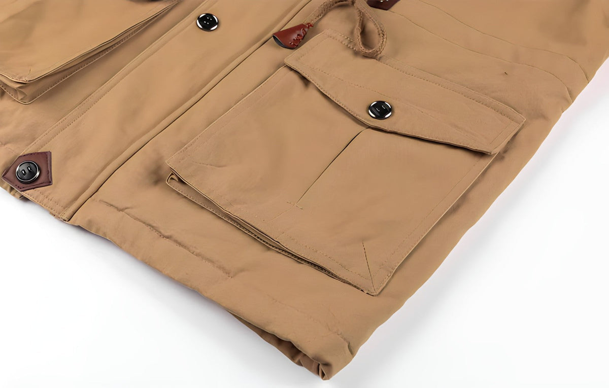 Baltasar | Chaqueta Militar Hombre Multibolsillos Forro Interior