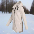 Nahia | Parka Impermeable Mujer con Capucha Chaqueta Impermeable