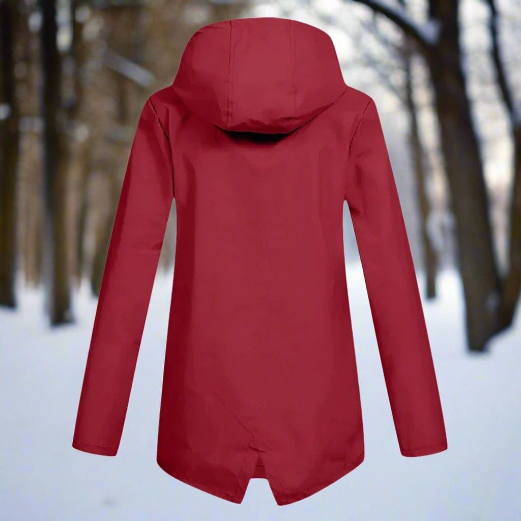 Nahia | Parka Impermeable Mujer con Capucha Chaqueta Impermeable