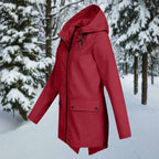 Nahia | Parka Impermeable Mujer con Capucha Chaqueta Impermeable