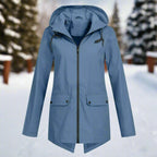 Nahia | Parka Impermeable Mujer con Capucha Chaqueta Impermeable