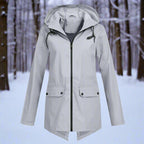 Nahia | Parka Impermeable Mujer con Capucha Chaqueta Impermeable