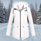 Nahia | Parka Impermeable Mujer con Capucha Chaqueta Impermeable