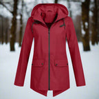 Nahia | Parka Impermeable Mujer con Capucha Chaqueta Impermeable