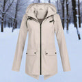 Nahia | Parka Impermeable Mujer con Capucha Chaqueta Impermeable