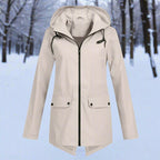 Nahia | Parka Impermeable Mujer con Capucha Chaqueta Impermeable