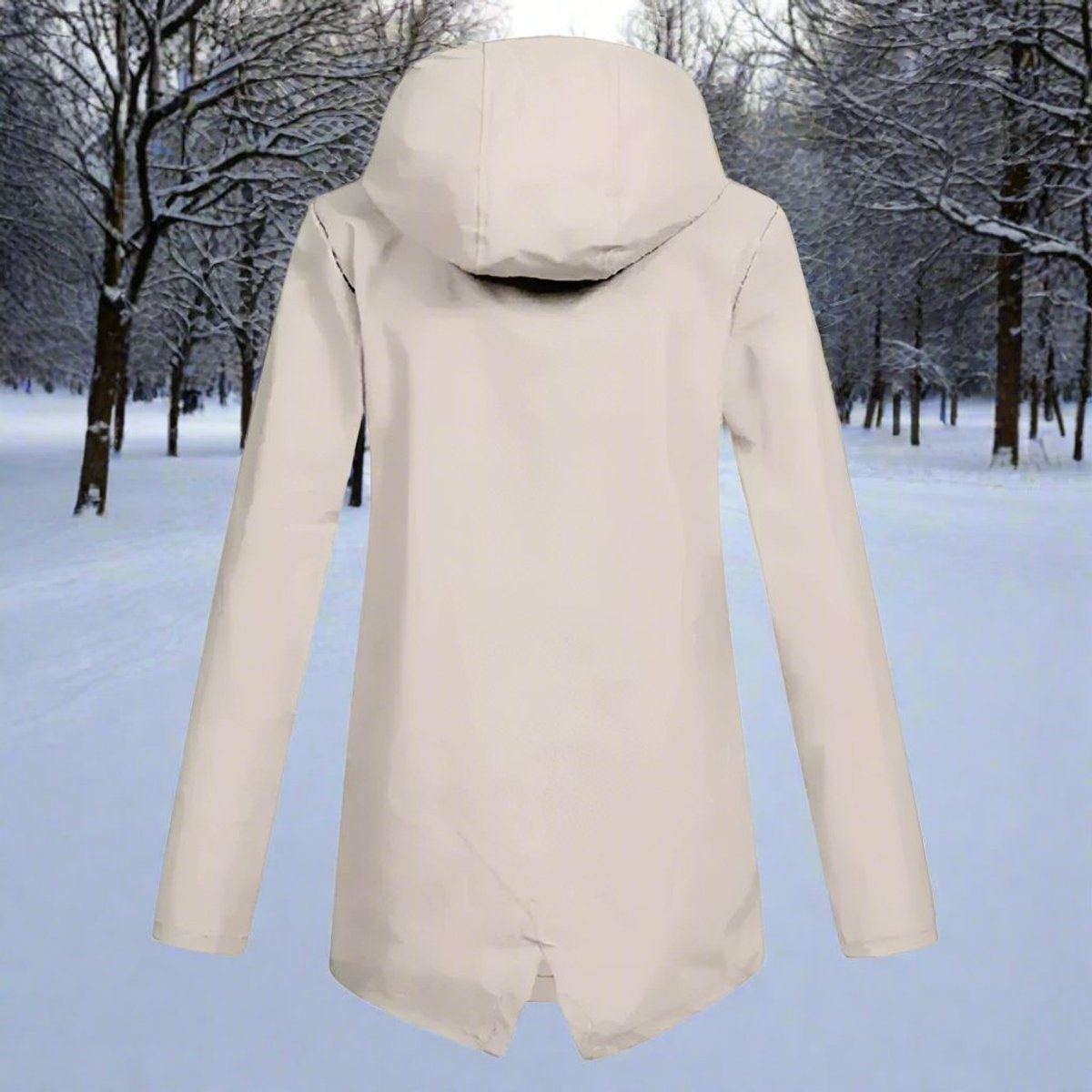 Nahia | Parka Impermeable Mujer con Capucha Chaqueta Impermeable