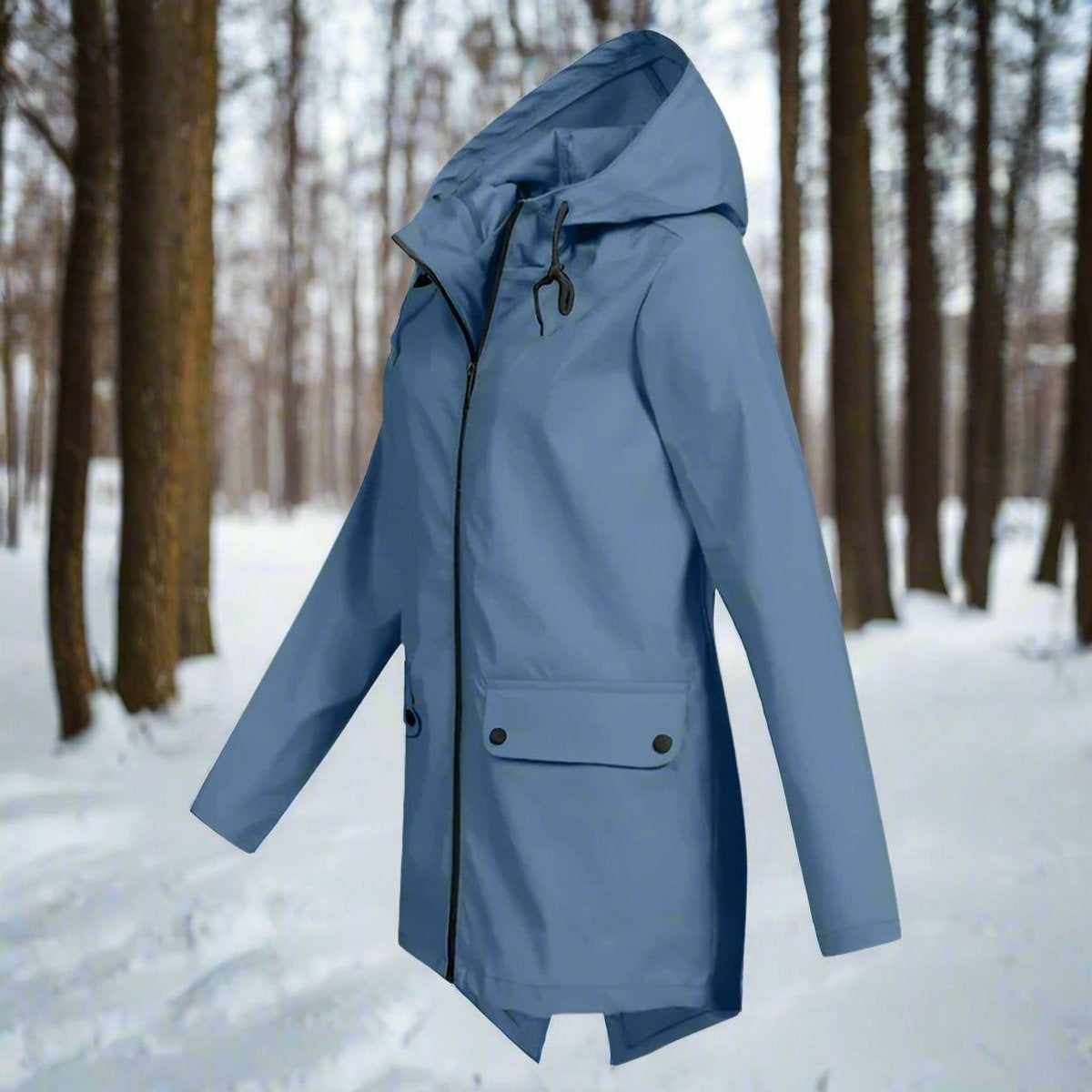 Nahia | Parka Impermeable Mujer con Capucha Chaqueta Impermeable
