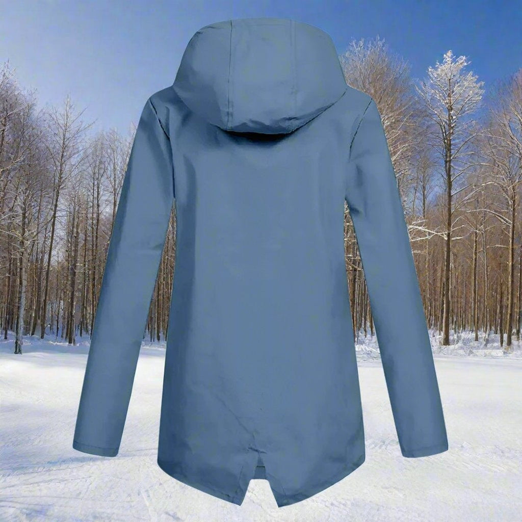 Nahia | Parka Impermeable Mujer con Capucha Chaqueta Impermeable