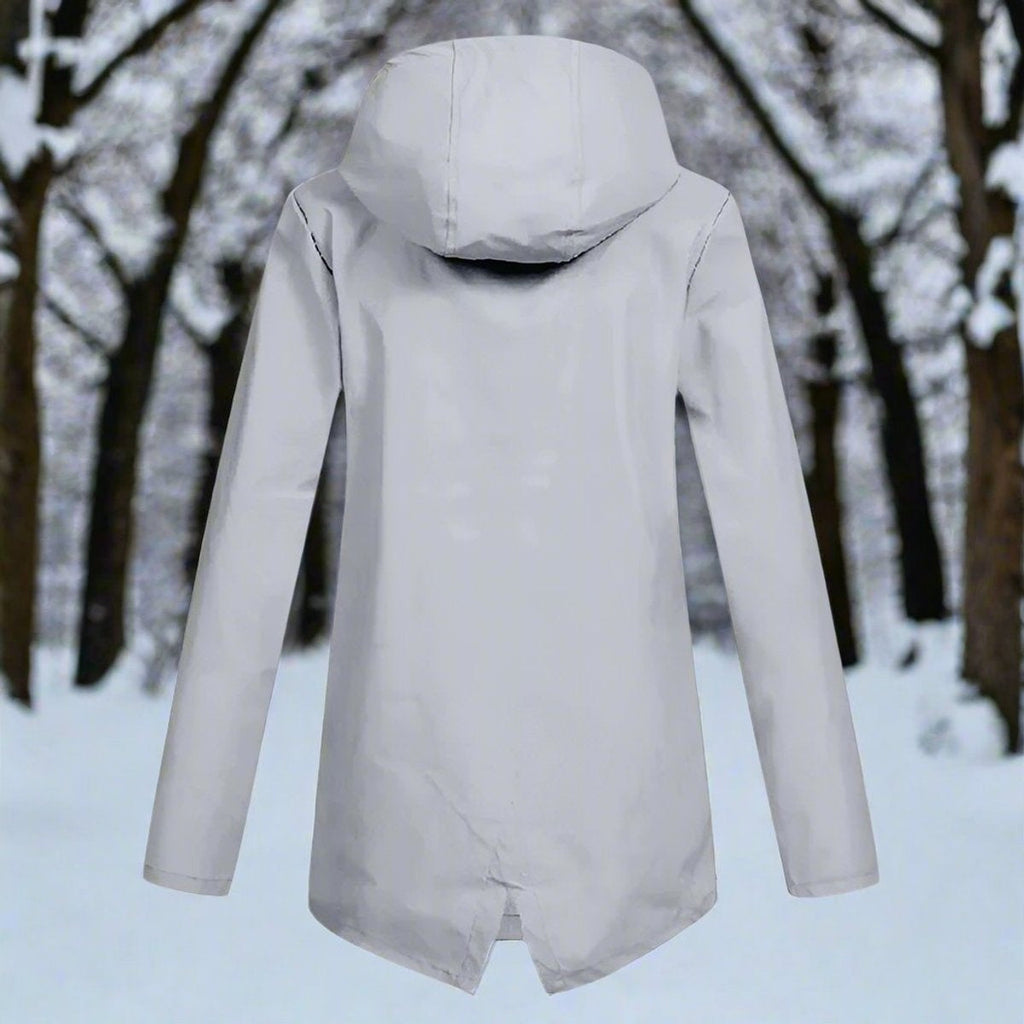 Nahia | Parka Impermeable Mujer con Capucha Chaqueta Impermeable