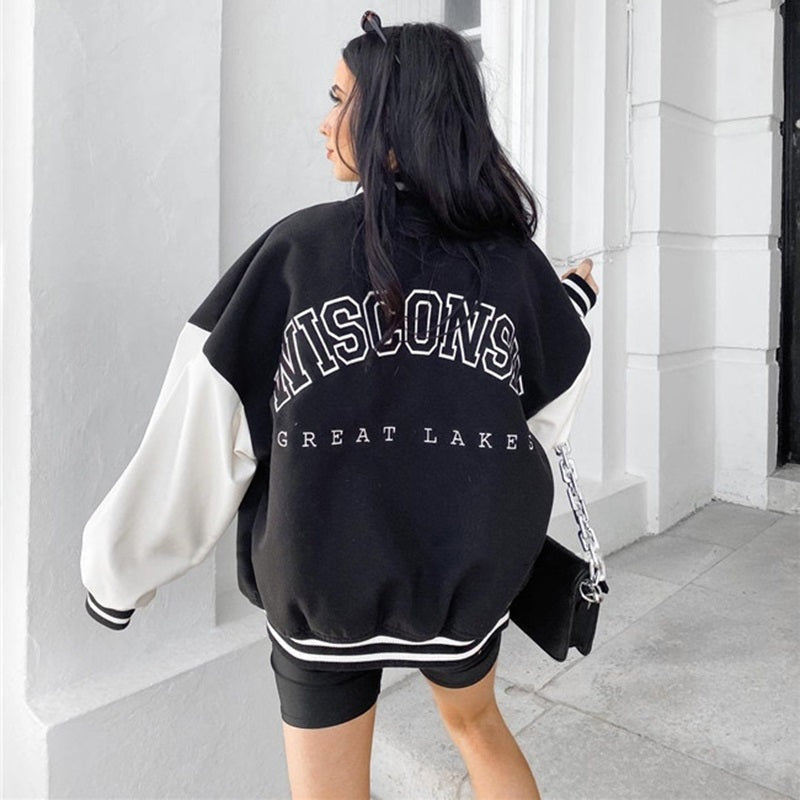 Silvana | Varsity Jacket Mujer Oversized Bordado