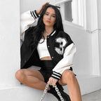 Silvana | Varsity Jacket Mujer Oversized Bordado