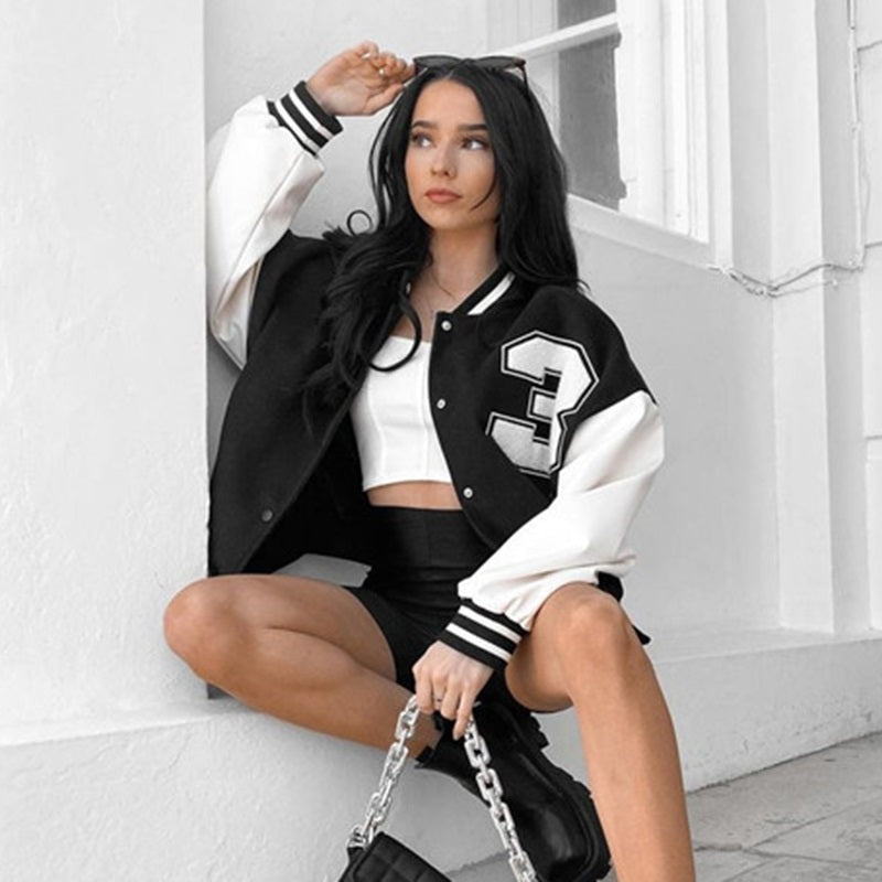 Silvana | Varsity Jacket Mujer Oversized Bordado
