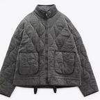 Estibaliz | Chaqueta Bomber Acolchada Mujer Cuello Alto Cremallera