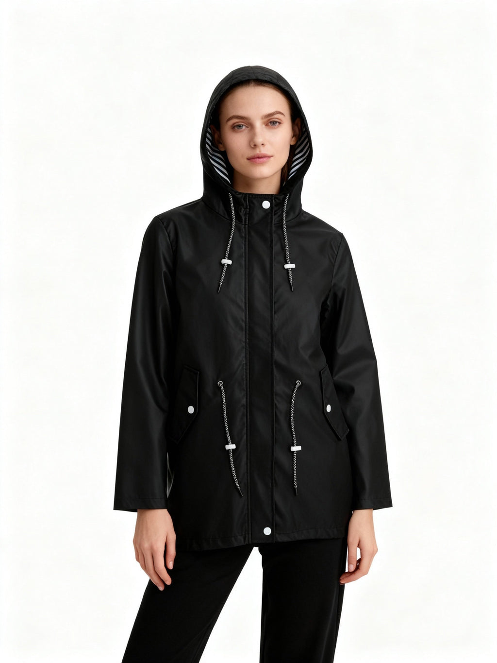 Esther | Chubasquero Impermeable Mujer con Capucha Ajustable