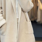 Rosa | Jersey de Punto de Lana Oversize Mujer Bolsillos