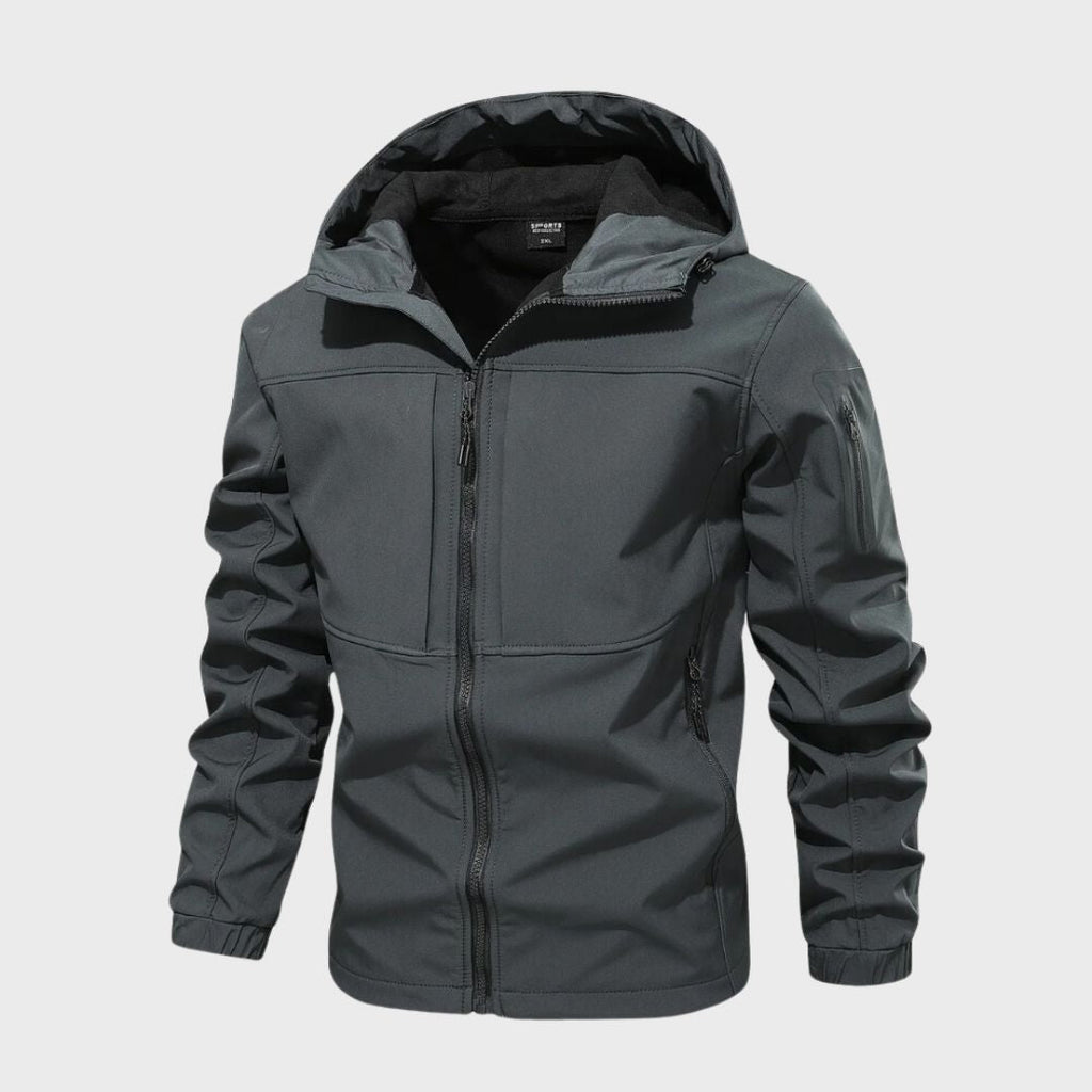 Román | Anorak Softshell Hombre con Capucha Bolsillos Cremallera