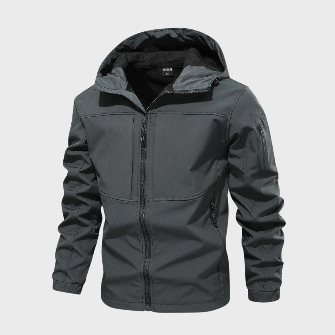 Román | Anorak Softshell Hombre con Capucha Bolsillos Cremallera