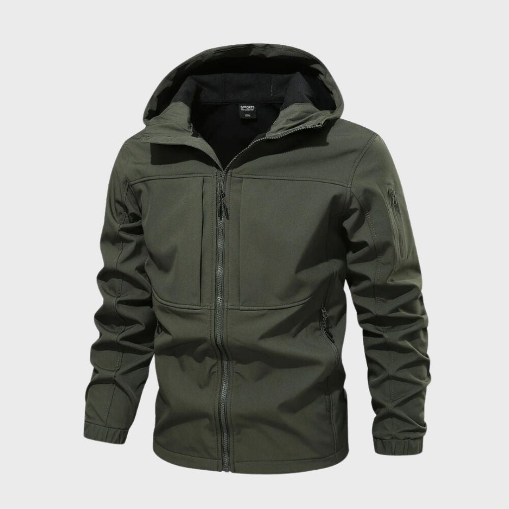 Román | Anorak Softshell Hombre con Capucha Bolsillos Cremallera