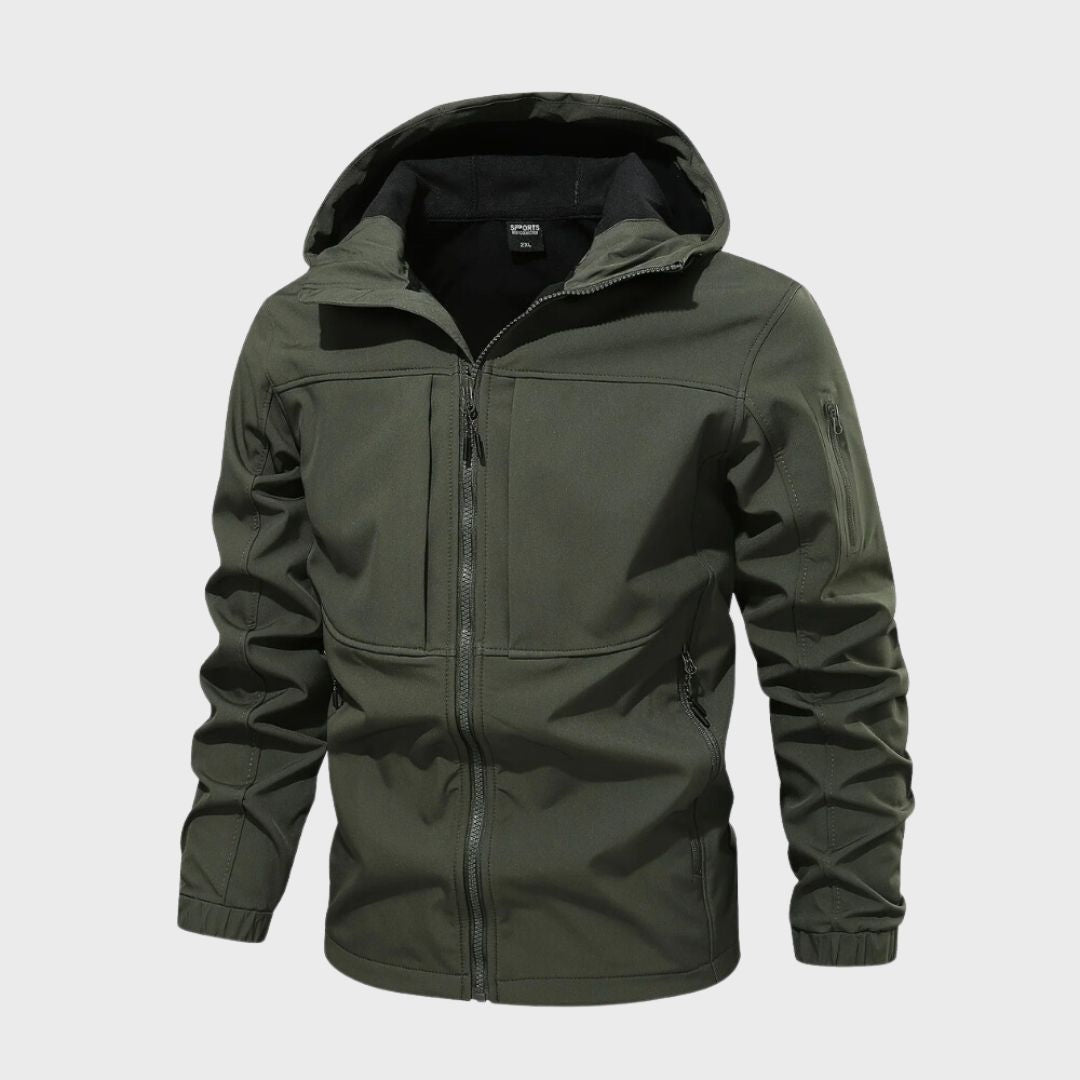 Román | Anorak Softshell Hombre con Capucha Bolsillos Cremallera