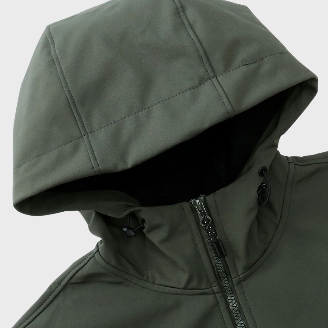 Román | Anorak Softshell Hombre con Capucha Bolsillos Cremallera