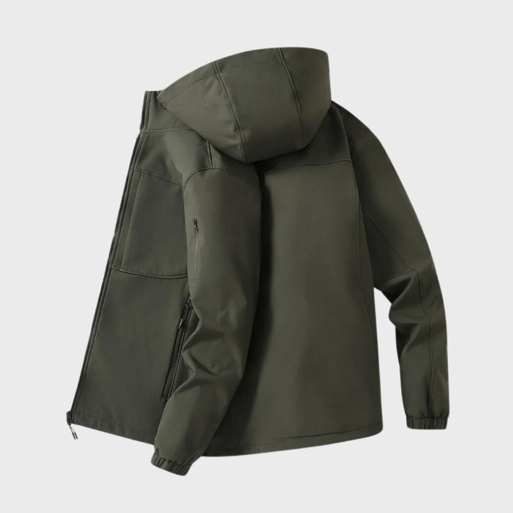 Román | Anorak Softshell Hombre con Capucha Bolsillos Cremallera