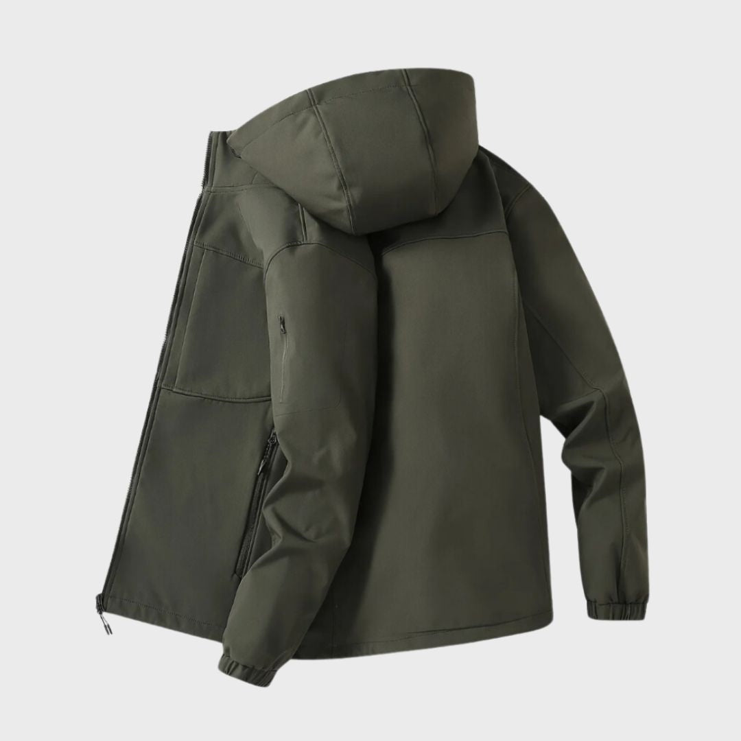 Román | Anorak Softshell Hombre con Capucha Bolsillos Cremallera