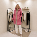 Raquel | Chaqueta de Plumas Larga Mujer con Capucha Acolchada