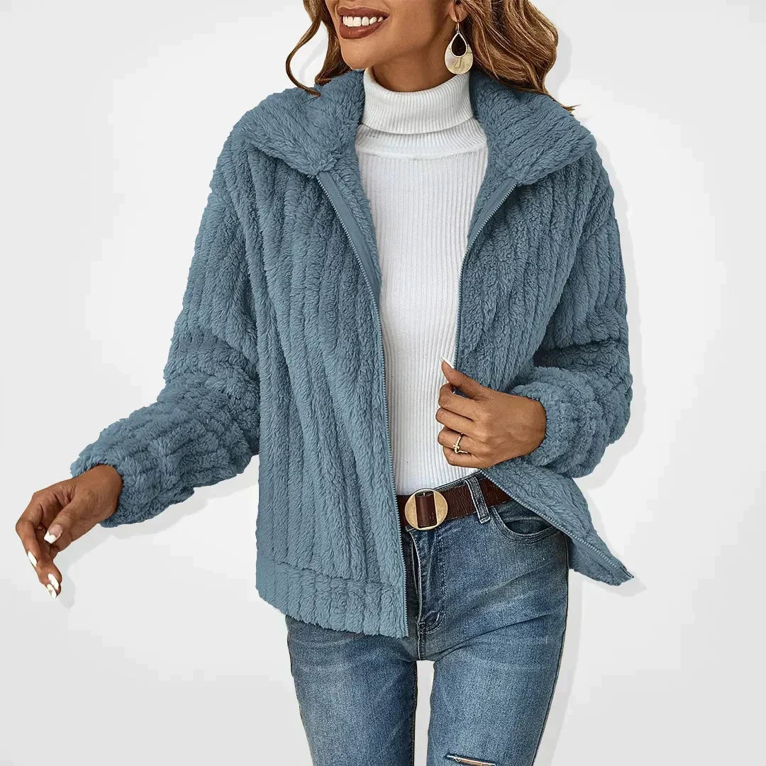Diana | Chaqueta de Forro Polar Mujer Cremallera Cuello Solapa