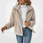Diana | Chaqueta de Forro Polar Mujer Cremallera Cuello Solapa