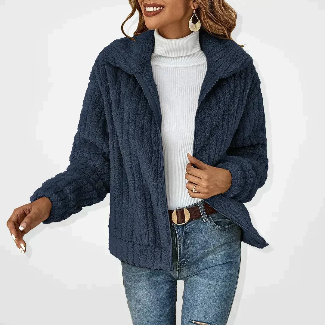 Diana | Chaqueta de Forro Polar Mujer Cremallera Cuello Solapa