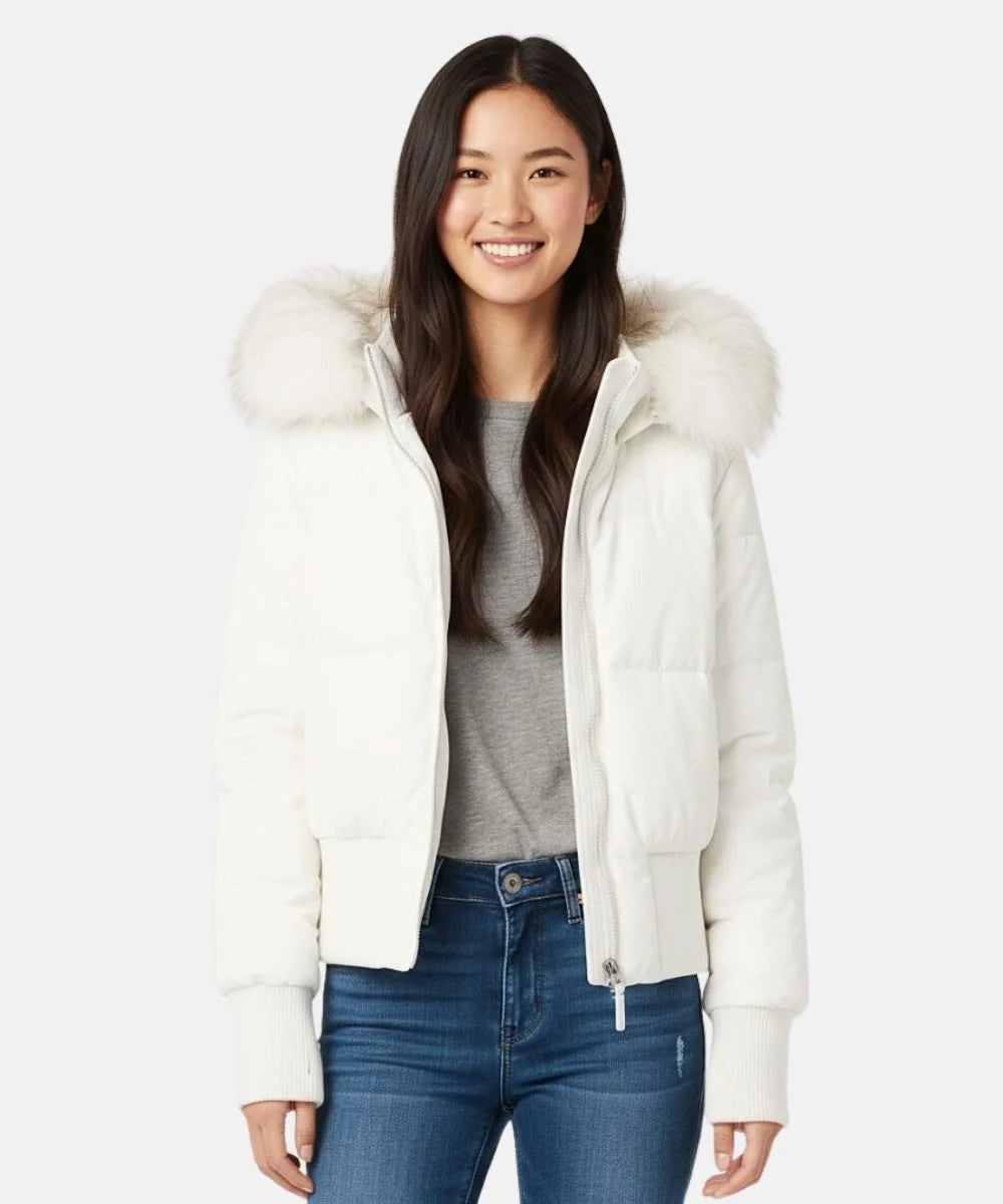 Isadora | Chaqueta de Plumas Mujer con Capucha Piel Sintética