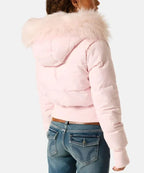 Isadora | Chaqueta de Plumas Mujer con Capucha Piel Sintética