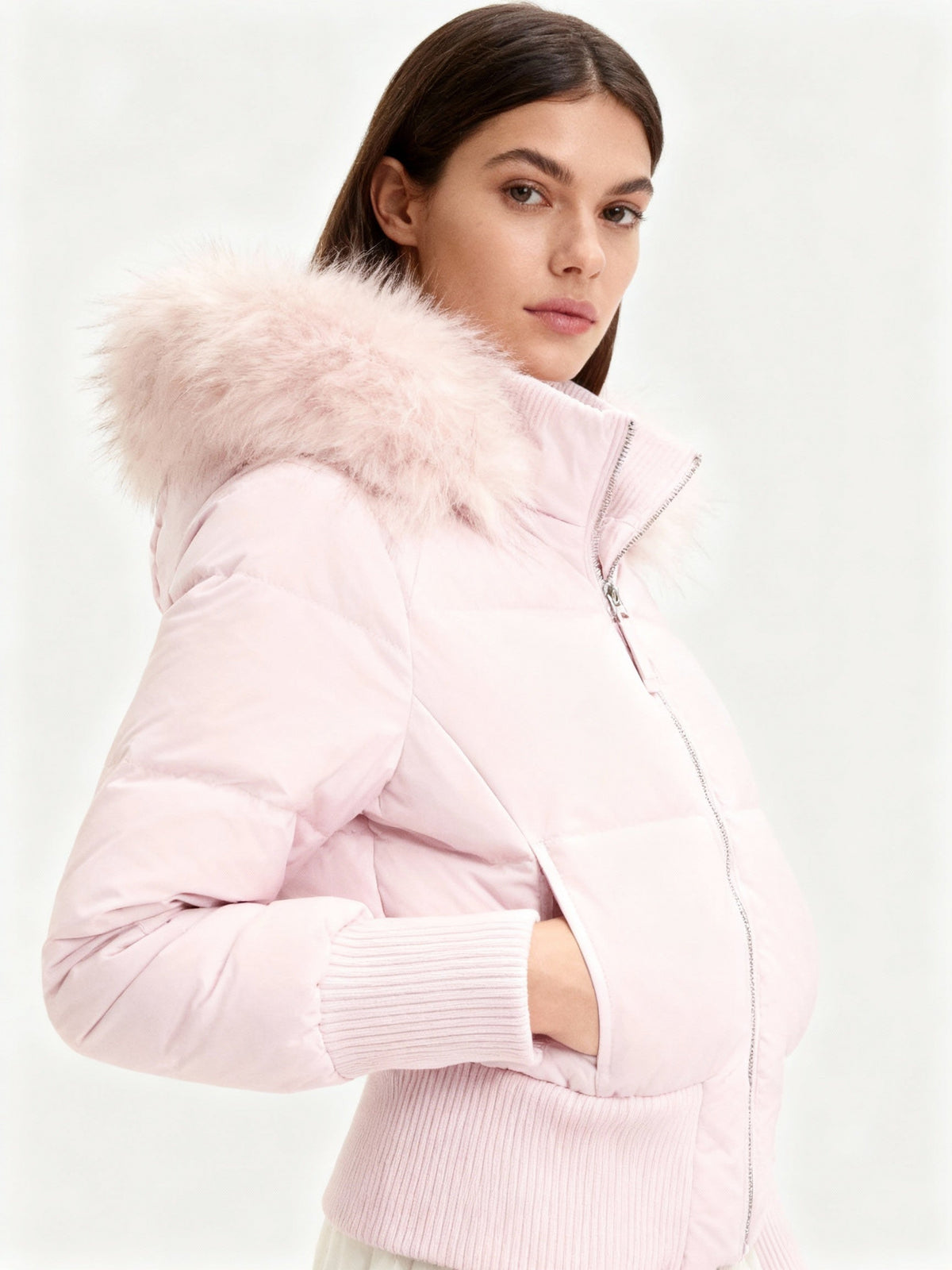 Isadora | Chaqueta de Plumas Mujer con Capucha Piel Sintética