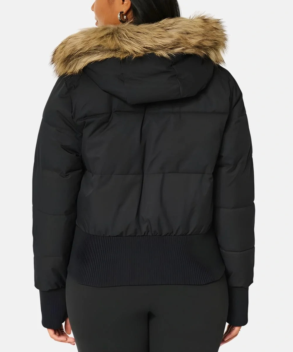 Isadora | Chaqueta de Plumas Mujer con Capucha Piel Sintética