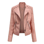 Wendy | Chaqueta Motera Mujer de Polipiel Cremallera Detalle Hombros