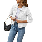 Helena | Chaqueta Vaquera Mujer Corta Bolsillos