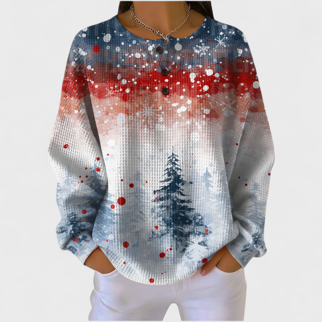 Ainhoa | Sudadera Navideña de Manga Larga Mujer Estampado Navidad