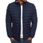 Marino | Chaqueta Acolchada Ligera Hombre Cuello Alto Cremallera