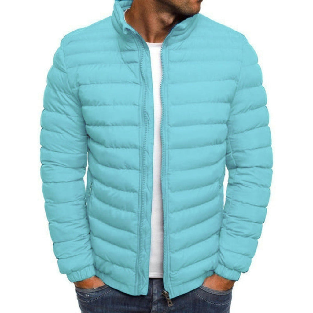 Marino | Chaqueta Acolchada Ligera Hombre Cuello Alto Cremallera